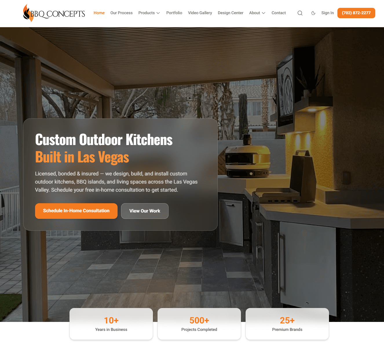 BBQ Concepts — Full-Stack Outdoor Kitchen Storefront + AI Design Tools